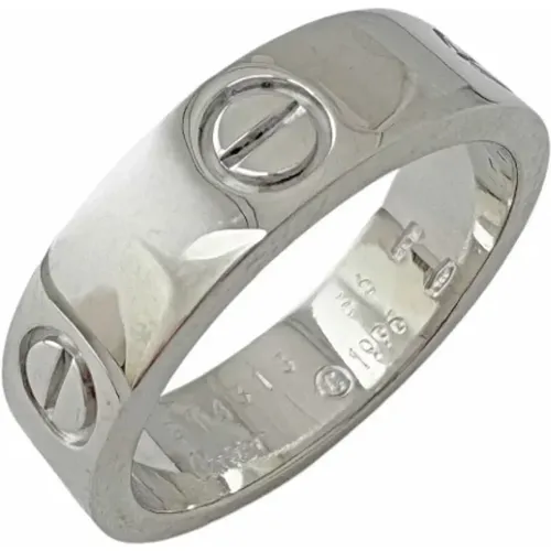 Pre-owned Jewellery, female, , Size: ONE SIZE Pre-owned White Gold rings - Cartier Vintage - Modalova