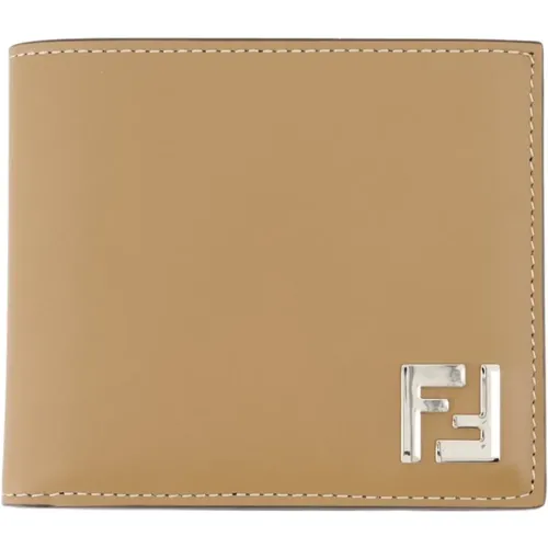 Wallets & Cardholders, male, , Size: ONE SIZE Squared Flap Wallet with FF Print - Fendi - Modalova