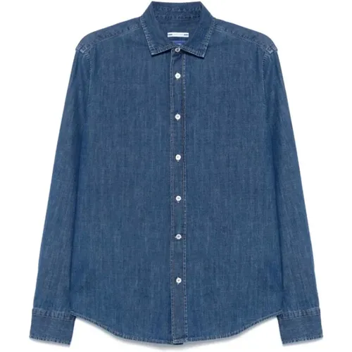 Denim Shirts, male, , Size: S Denim Shirt Classic Collar Long Sleeves - Jacob Cohën - Modalova