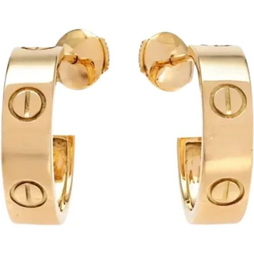 Pre-owned Jewellery, female, , Size: ONE SIZE Pre-owned Gold earrings - Cartier Vintage - Modalova