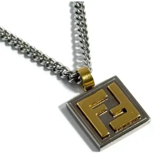 Pre-owned Jewellery, female, , Size: ONE SIZE Pre-owned Metal necklaces - Fendi Vintage - Modalova