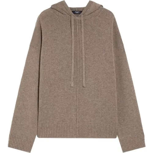 Brauner Kapuzenpullover für Frauen , Damen, Größe: M - Max Mara Weekend - Modalova