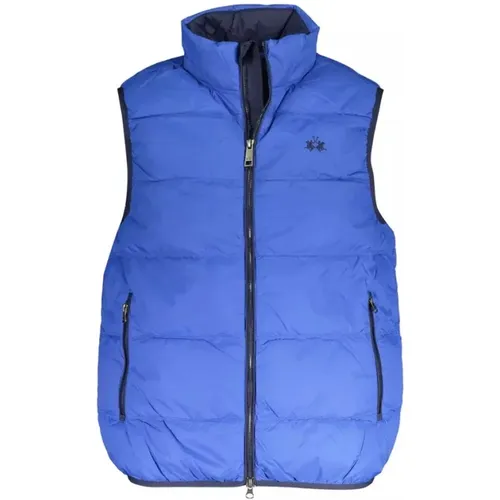 Blaue ärmellose Jacke mit Stickerei , Herren, Größe: 2XL - LA MARTINA - Modalova