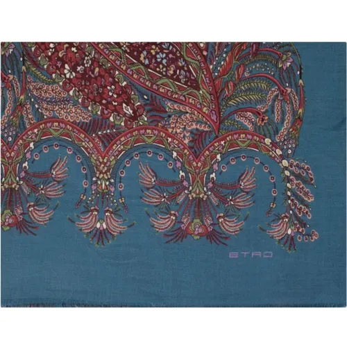 Scarves, female, , Size: ONE SIZE Floral Paisley Cashmere Blend Scarf - ETRO - Modalova