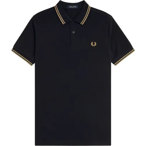 Polo Shirts, male, , Size: 2XL Double Stripe Polo Shirt M3600 - Fred Perry - Modalova