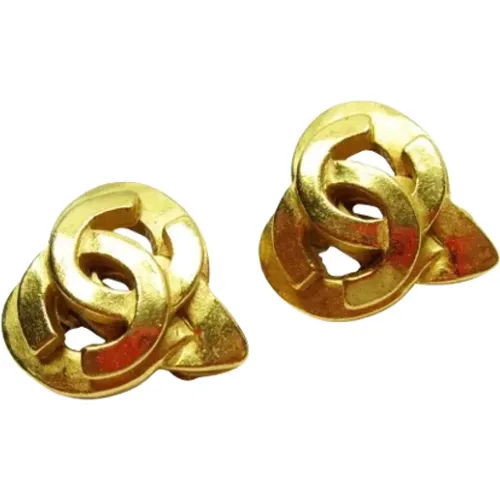 Pre-owned Jewellery, female, , Size: ONE SIZE Pre-owned Metal earrings - Chanel Vintage - Modalova