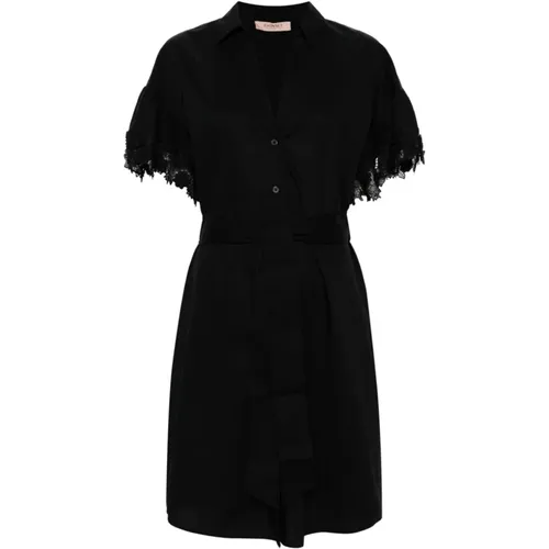 Lace Detail Dress , female, Sizes: L, S, XS - Twinset - Modalova