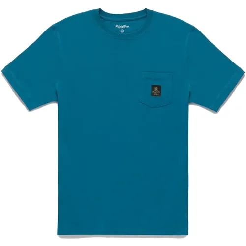 Baumwoll-T-Shirt mit Logo-Tasche , Herren, Größe: 2XL - RefrigiWear - Modalova