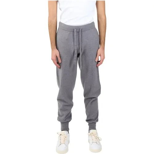 Sweatpants, male, , Size: L Merino Wool Elasticated Pants - Roberto Collina - Modalova