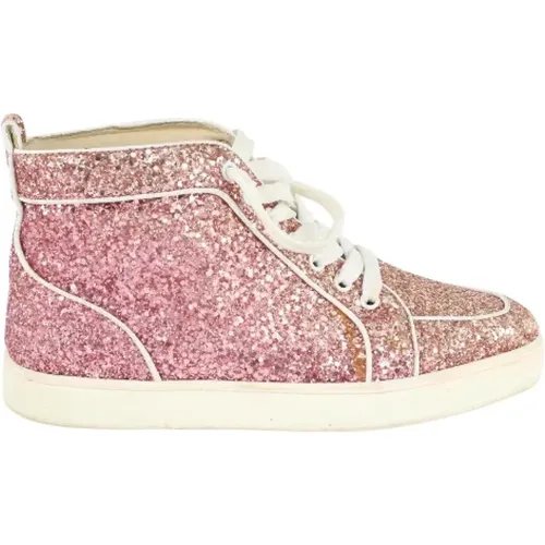 Pre-owned Canvas sneakers , female, Sizes: 7 1/2 UK - Christian Louboutin Pre-owned - Modalova