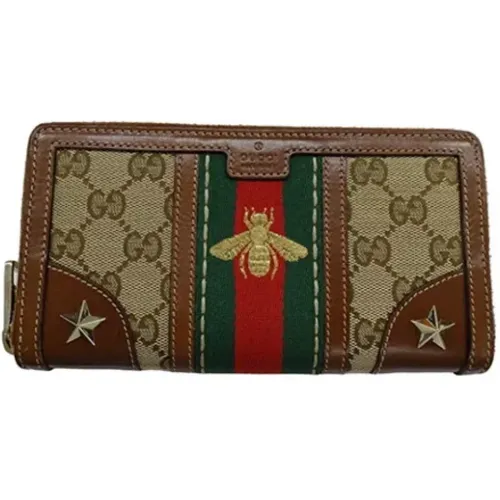 Pre-owned Wallets, female, , Size: ONE SIZE Pre-owned Canvas wallets - Gucci Vintage - Modalova