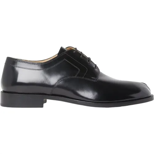 Polished Leather Tabi Lace-Up Shoes , male, Sizes: 11 UK, 9 UK, 10 UK, 7 UK, 8 UK - Maison Margiela - Modalova