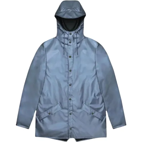 Minimalistische Unisex-Regenjacke , Damen, Größe: L - Rains - Modalova