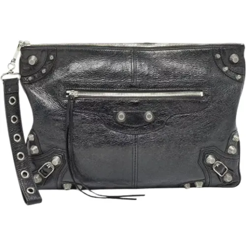 Pre-owned Leather clutches , male, Sizes: ONE SIZE - Balenciaga Vintage - Modalova