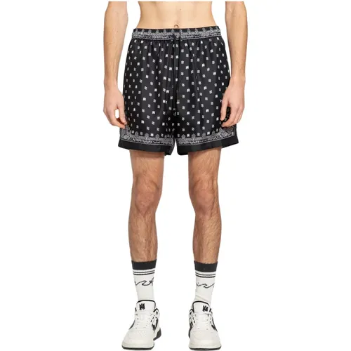 Paisley Print Elastic Waistband Shorts , male, Sizes: L - Amiri - Modalova