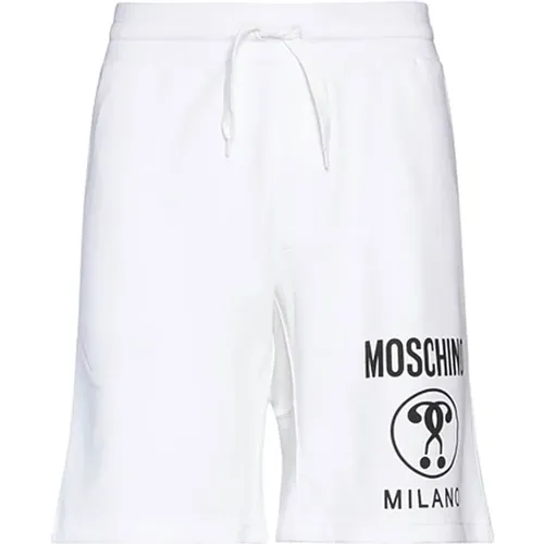 Cotton Logo Shorts Casual Style , male, Sizes: L, S - Moschino - Modalova