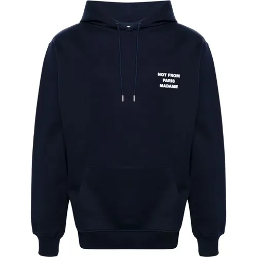 Hoodies, male, , Size: XS Navy Sweatshirt Aw24 - Drole de Monsieur - Modalova