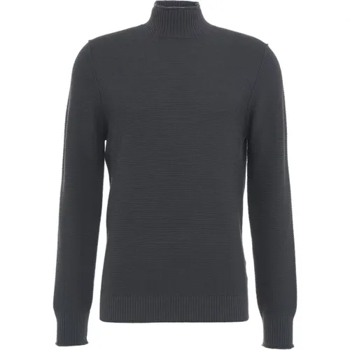 Turtlenecks, male, , Size: XL Grey Knitwear Aw24 Hand Wash - Kangra - Modalova