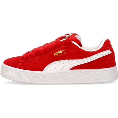 Sneakers, male, , Size: 4 1/2 US /White Suede Low Shoe - Puma - Modalova