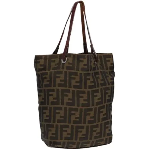 Pre-owned Tote Bags, female, , Size: ONE SIZE Pre-owned Canvas handbags - Fendi Vintage - Modalova