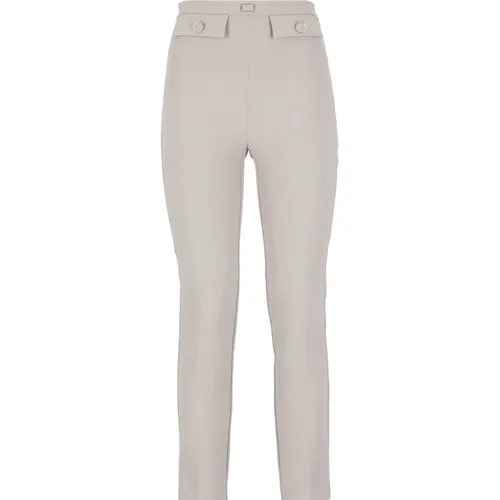 Trousers Grey , female, Sizes: S, XS, M, L - Elisabetta Franchi - Modalova