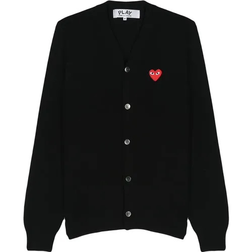 Cardigans, male, , Size: XL V-neck Cardigan Collaboration in - Comme des Garçons Play - Modalova