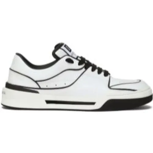 New Roma Leather Sneakers , male, Sizes: 11 UK - Dolce & Gabbana - Modalova