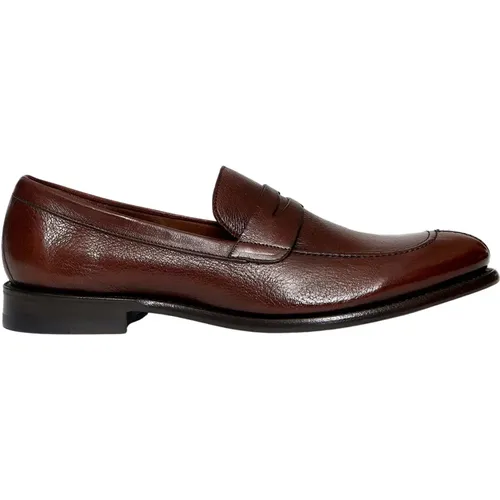 Loafers, male, , Size: 7 US Leather Moccasins Stylish Comfort - Ortigni - Modalova