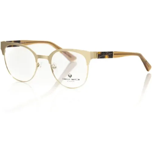 Clubmaster Brille Gold Metallgestell , Damen, Größe: ONE Size - Frankie Morello - Modalova