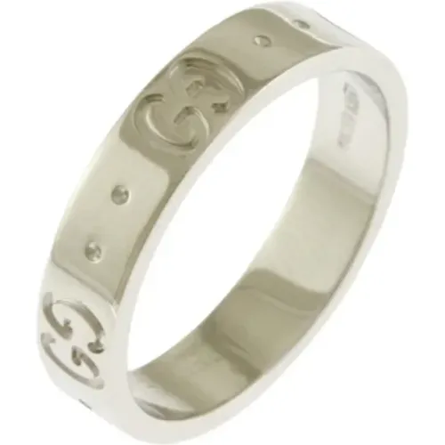 Pre-owned White Gold rings , female, Sizes: ONE SIZE - Gucci Vintage - Modalova