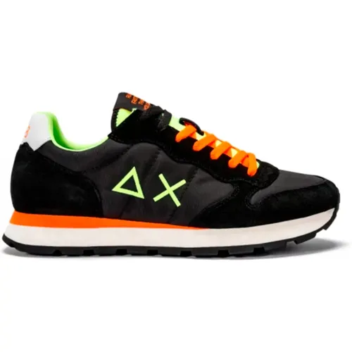 Herren Tom Fluo Schwarze Sneakers , Herren, Größe: 40 EU - Sun68 - Modalova