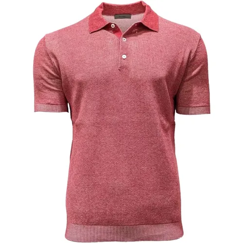 Polo Shirts, male, , Size: M Raspberry Polo Shirt - Ferrante - Modalova