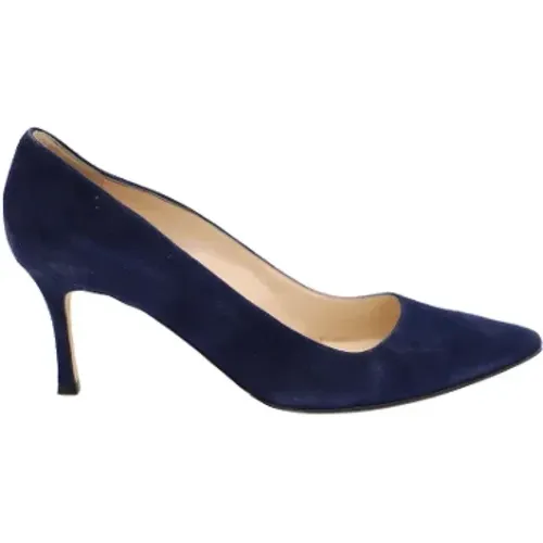 Pre-owned Pumps, female, , Size: 7 1/2 US Pre-owned Suede heels - Manolo Blahnik Pre-owned - Modalova