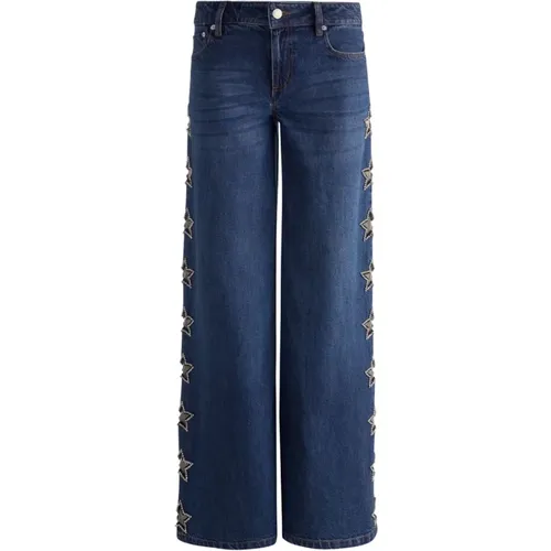 Wide Jeans, female, , Size: W27 Star Embellished Wide Jeans - alice + olivia - Modalova
