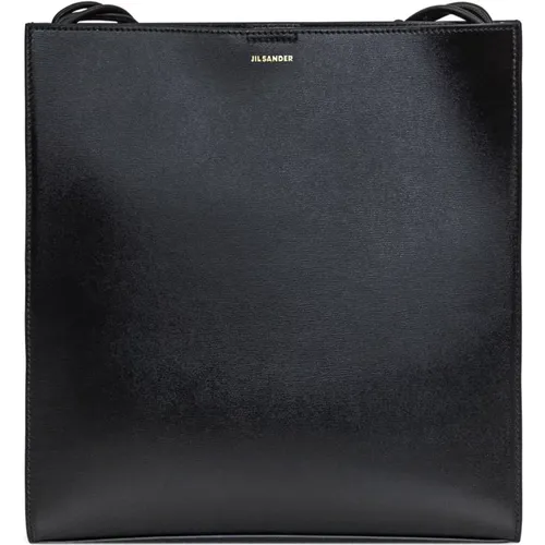 Leather Shoulder Bag with Knots Detail , female, Sizes: ONE SIZE - Jil Sander - Modalova