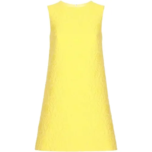 Patterned Jacquard A-Line Dress , female, Sizes: S, M - Dolce & Gabbana - Modalova