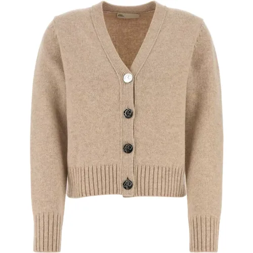 Woll-Cardigan in Sandfarbe - TORY BURCH - Modalova