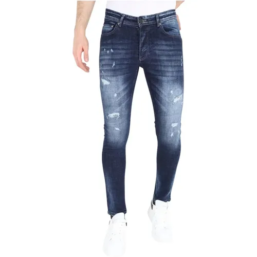 Enge Jeans mit Löchern für Herren -Mm119 , Herren, Größe: W38 - Local Fanatic - Modalova