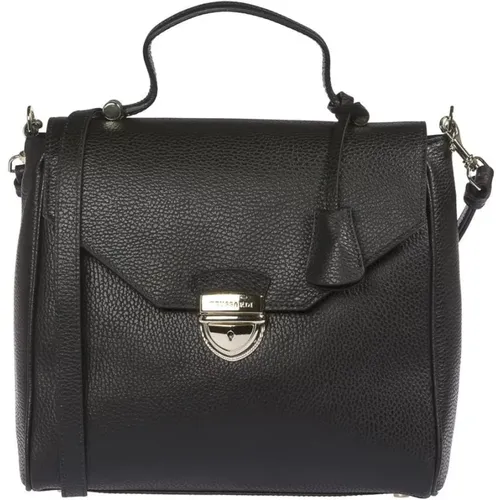 Handbags, unisex, , Size: ONE SIZE Embossed Leather Elegance Handbag - Trussardi - Modalova