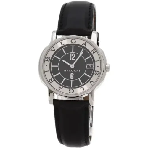 Pre-owned Watches, male, , Size: ONE SIZE Pre-owned Leather watches - Bvlgari Vintage - Modalova