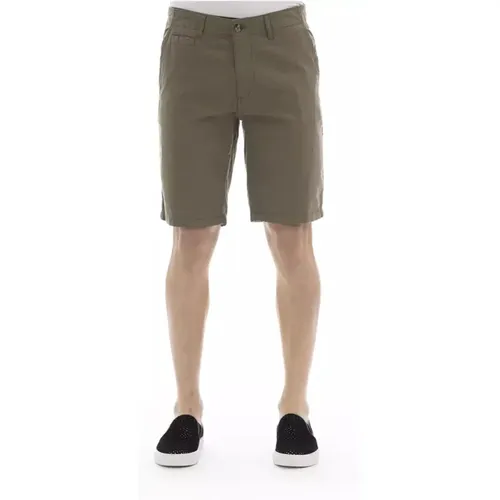 Einfarbige Baumwoll-Bermuda-Shorts , Herren, Größe: M - Baldinini - Modalova