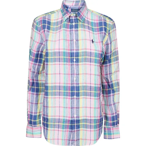 Long Sleeve Button Front Shirt , female, Sizes: XS - Ralph Lauren - Modalova
