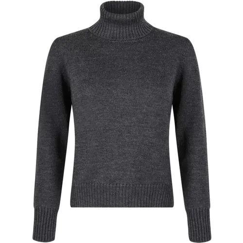 Dark Grey Turtleneck Sweater , female, Sizes: M, S - Gran Sasso - Modalova