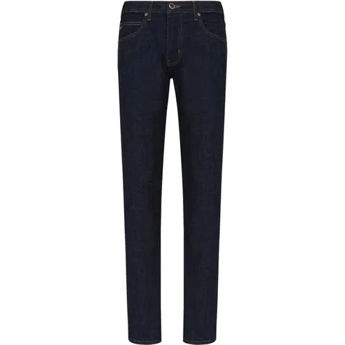 Denimblaue Jeans mit Niedriger Taille - Emporio Armani - Modalova