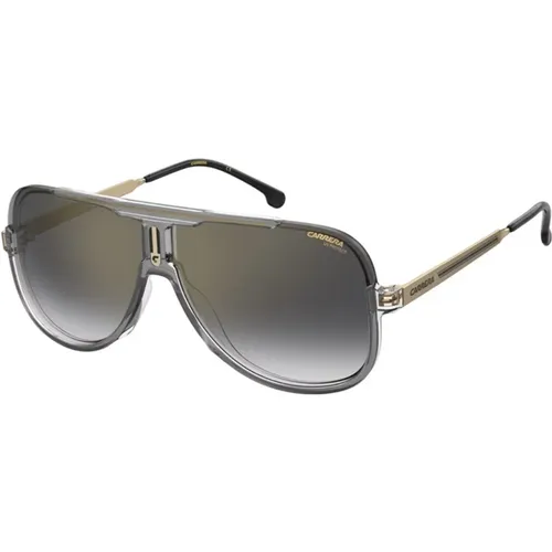 Sunglasses, unisex, , Size: 64 MM Grey Shaded Gold Mirror Sungles - Carrera - Modalova