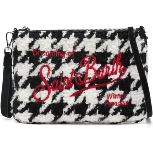 Clutches, female, , Size: ONE SIZE Houndstooth Pattern Shoulder Bag - MC2 Saint Barth - Modalova