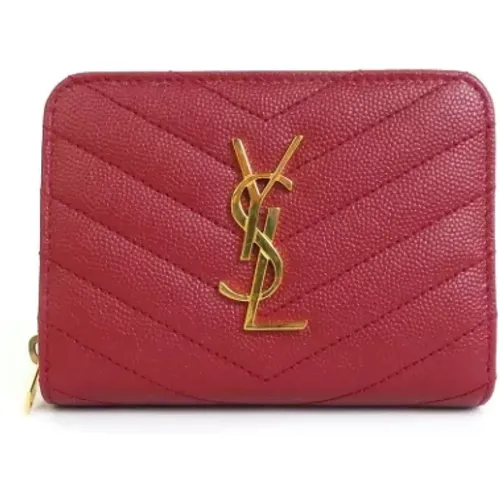 Pre-owned Wallets, female, , Size: ONE SIZE Pre-owned Leather wallets - Yves Saint Laurent Vintage - Modalova