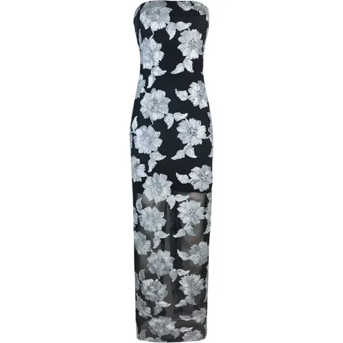 Floral Maxi Dress with Zipper , female, Sizes: S - Rotate Birger Christensen - Modalova