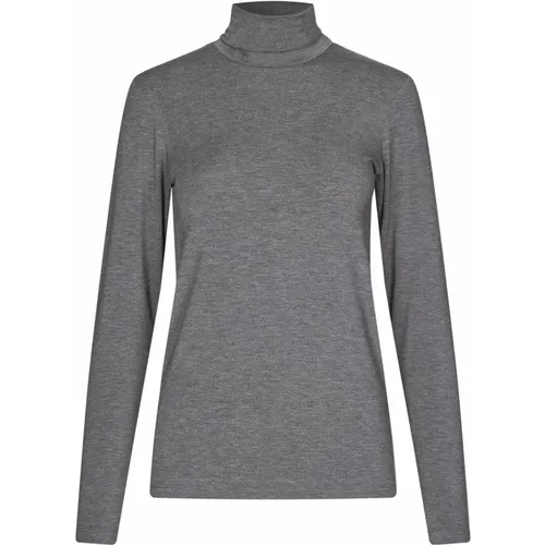 Grau Melange Rollkragen Top , Damen, Größe: 2XL - Masai - Modalova