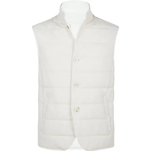 Reversible Linen and Cotton Blend Vest , male, Sizes: 2XL, 3XL, XL - Eleventy - Modalova